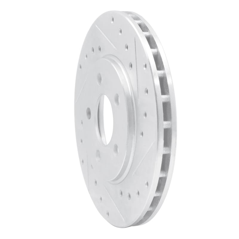 R1 95-00 Chrysler CIRRUS Front Right Drilled & Slotted Silver Brake Rotor