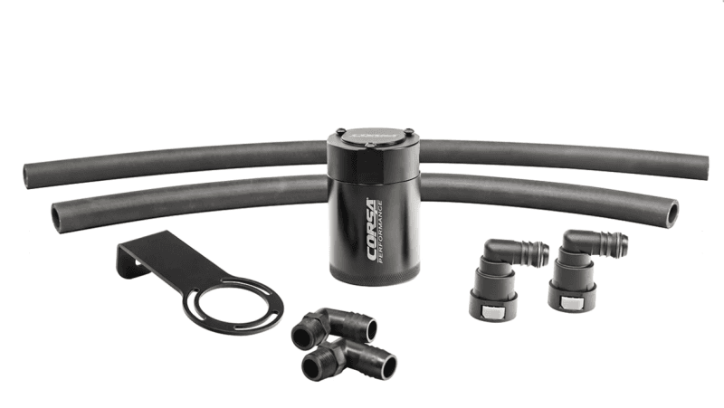 Corsa 2021-2024 Dodge Ram TRX Crew Cab Aluminum Oil Catch Can w/Mounting Bracket thumbnail 2