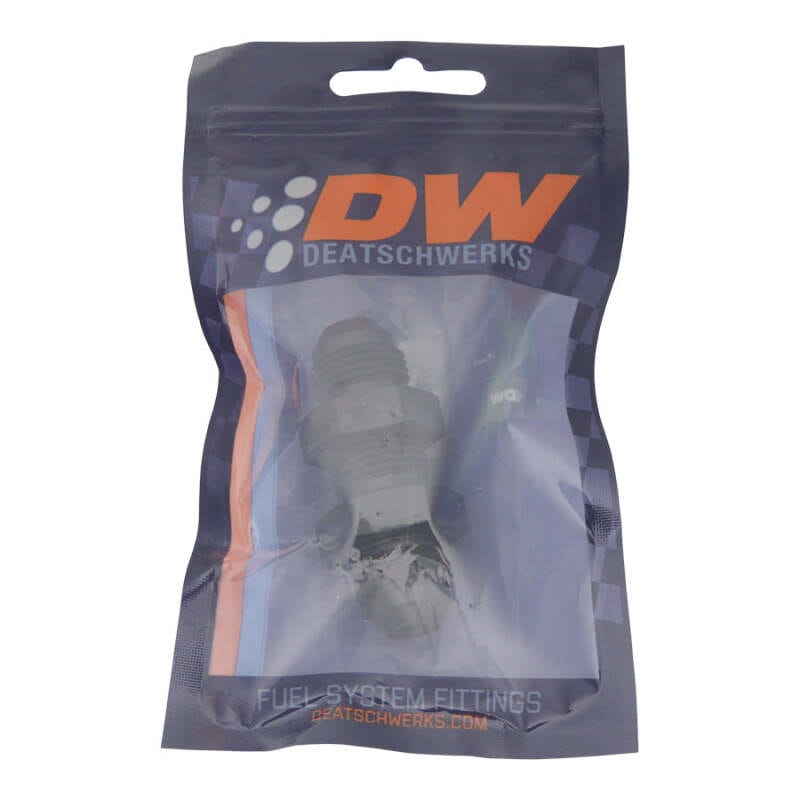 DeatschWerks 8AN Male Flare to 8AN Male Flare Bulkhead Adapter (Incl Nut) - Anodized Matte Black thumbnail 2