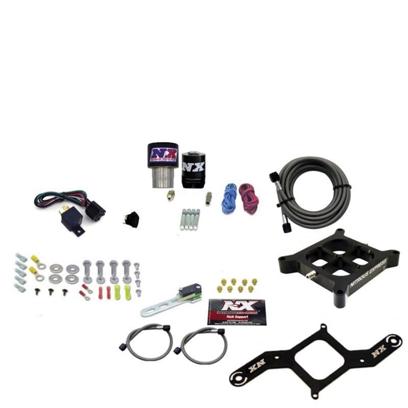 Nitrous Express Single Entry Crossbar RNC .178 4150 Flange Nitrous Kit (250-650HP) w/No Bottle - 63940-00