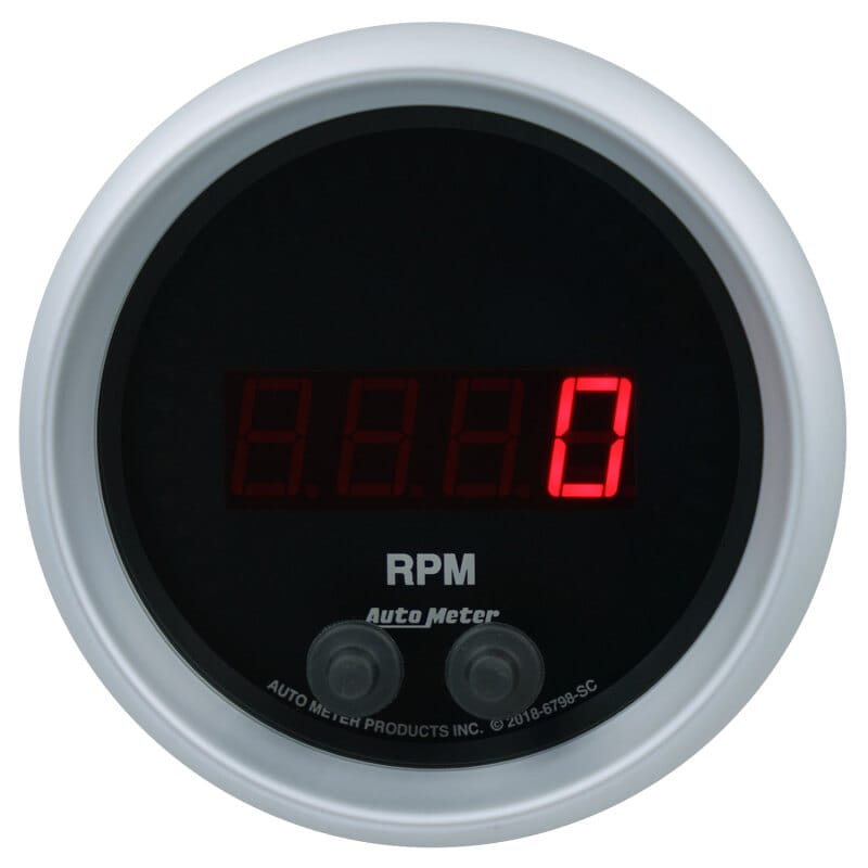 Autometer 85.7mm Black 0-16K RPM Tachometer Sport-Comp Elite Digital Gauge thumbnail 3