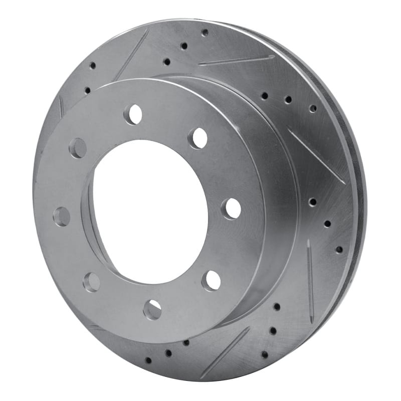 R1 00-02 Dodge Ram 3500 Front Left Drilled & Slotted Silver Brake Rotor thumbnail 2