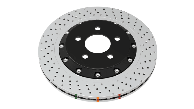 DBA 12-19 Jeep Grand Cherokee SRT8 5000 Series Drilled Front Brake Rotor 2 Piece w/ Hats thumbnail 4
