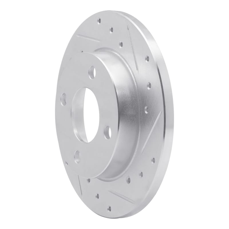 R1 78-90 Dodge Charger Front Right Drilled & Slotted Silver Brake Rotor