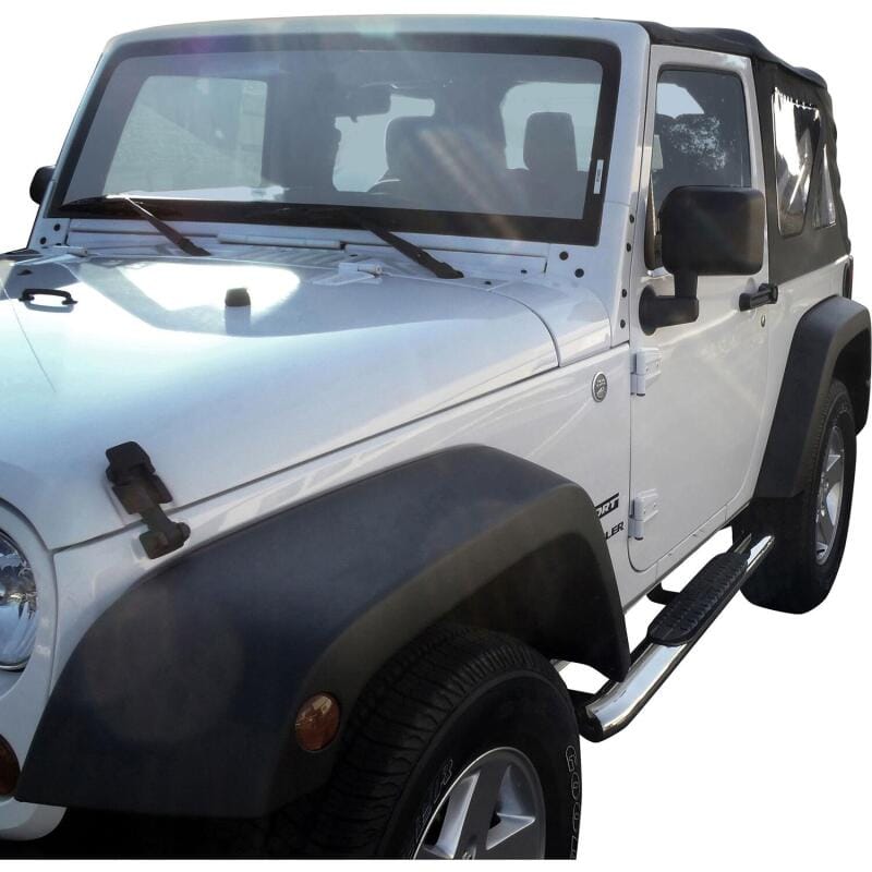 Westin 2007-2017 Jeep Wrangler 2dr PRO TRAXX 4 Oval Nerf Step Bars - SS thumbnail 2