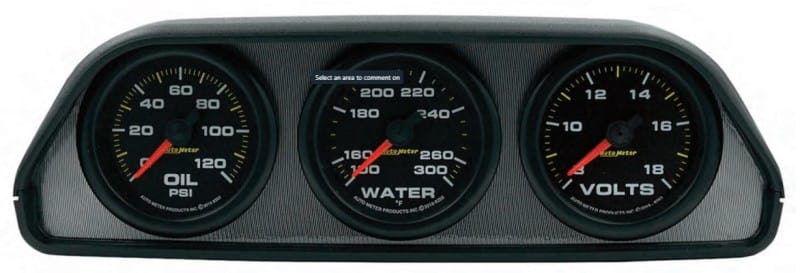 AutoMeter Extreme Environment 3 Gauge Kit w/ Universal Dash Pod thumbnail 2