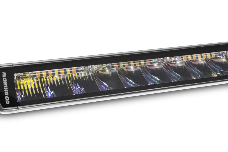 Go Rhino Xplor Blackout Combo Series Sgl Row LED Light Bar w/Amber (Side/Track Mount) 20.5in. - Blk thumbnail 3