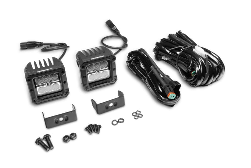 Go Rhino Xplor Bright Series Cube LED Flood Light Kit (Surface/Threaded Stud Mount) 3x3 - Blk (Pair) thumbnail 3