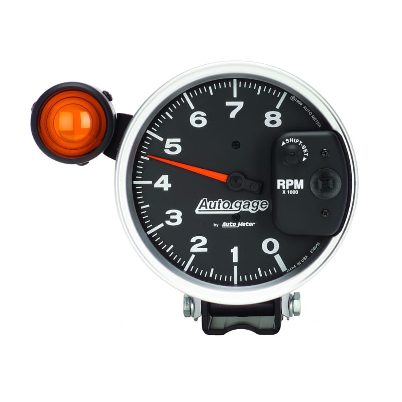 Autometer 5 inch 8000 RPM Monster Shift Lite Pedestal Tachometer thumbnail 2