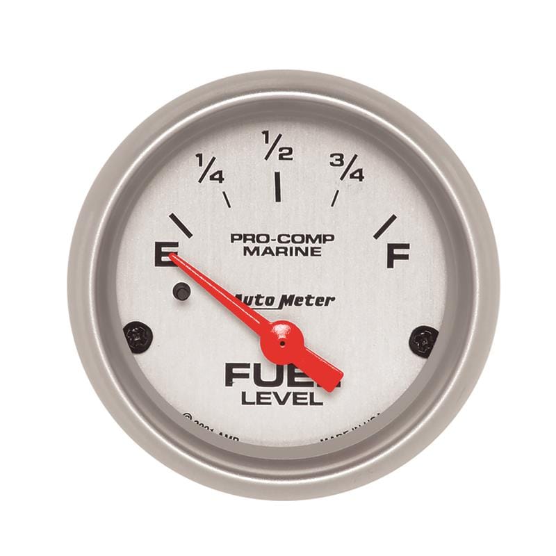 Autometer Marine Silver Ultra-Lite 2-1/16in Electric Fuel Level Gauge
