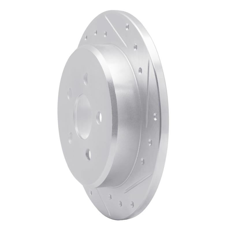 R1 03-10 Chrysler PT Cruiser Rear Right Drilled & Slotted Silver Brake Rotor thumbnail 2