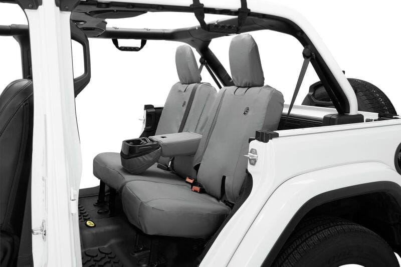 Bestop 18-23 Jeep Wrangler JL 4-Door Exc. 4Xe Rear W/ Fold Down Arm Rest Seat Covers (Charcoal) thumbnail 2