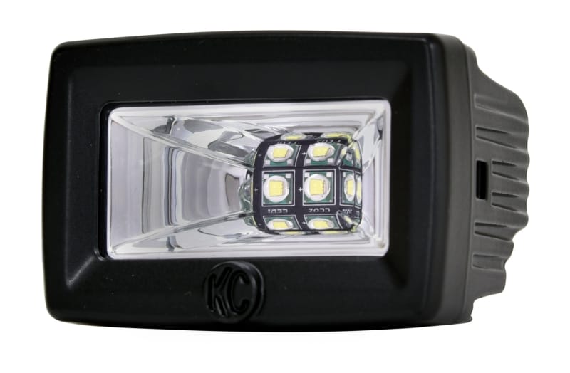 KC HiLiTES C-Series 2in. C2 LED Light 20w Area Flood Beam (Single) - Black thumbnail 2