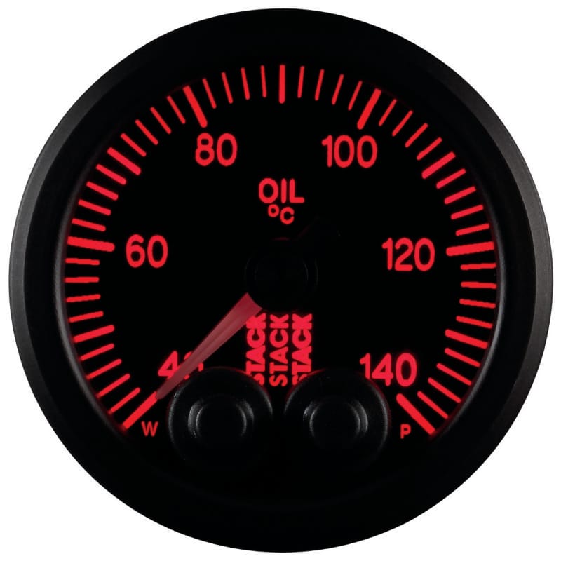 Autometer Stack 52mm 40-140 Deg C 1/8in NPTF Male Pro-Control Oil Temp Gauge - Black thumbnail 8