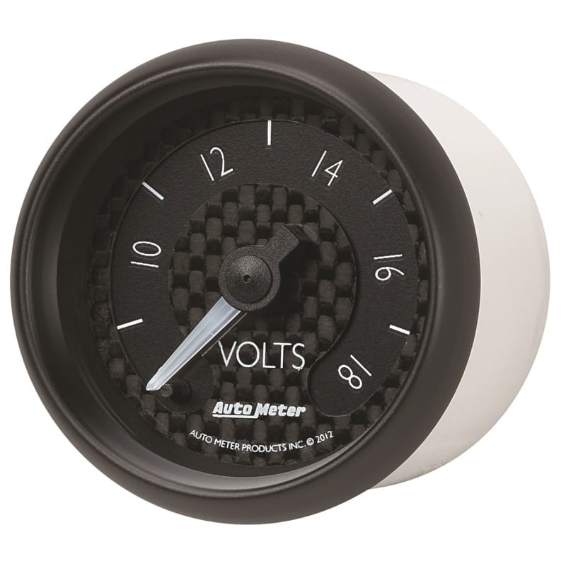 Autometer GT Series 52mm Full Sweep Electronic 8-18 Volts Voltmeter thumbnail 2