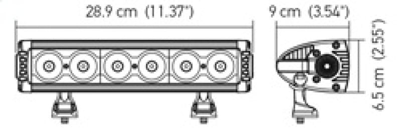 Hella Value Fit Design 11in - 60W LED Light Bar - Combo Beam thumbnail 3