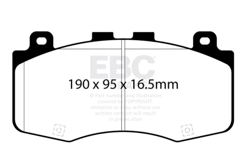 EBC Racing 2018+ Jeep Grand Cherokee Trackhawk 6.2L S/C RP-1 Race Front Brake Pads thumbnail 3