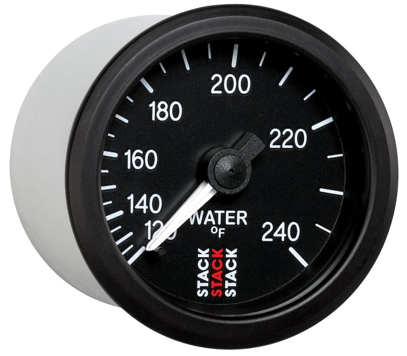 Autometer Stack 52mm 120-240 Deg F 1/2in Npt (M) Mechanical Water Temp Gauge - Black thumbnail 5