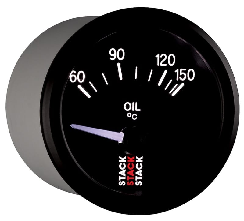 Autometer Stack 52mm 60-150 Deg C M10 Male Electric Oil Temp Gauge - Black thumbnail 6