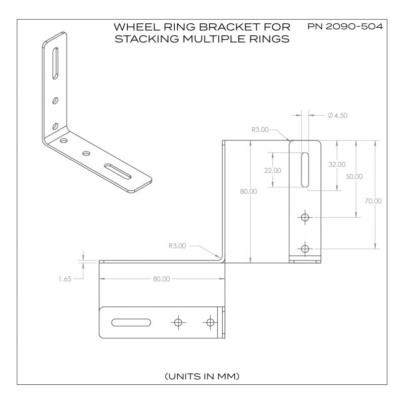 Oracle Offset Wheel Ring Bracket for Stacking Multiple Rings - Set of 12 thumbnail 3