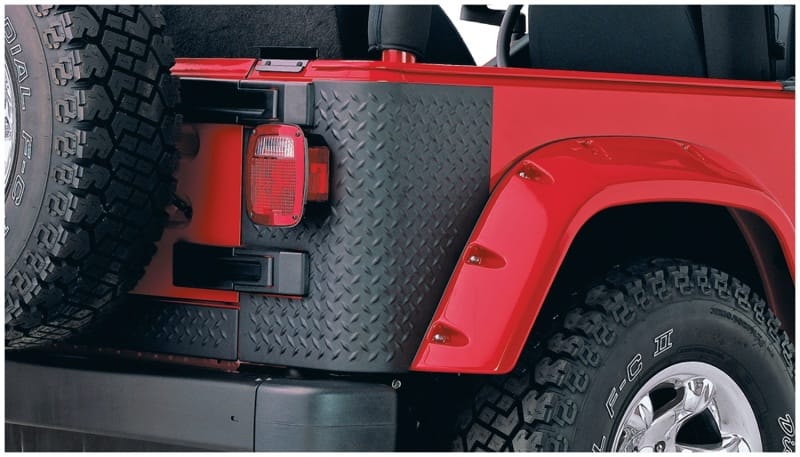Bushwacker 97-06 Jeep Wrangler Trail Armor Rear Corners - Black - 14001 thumbnail 2