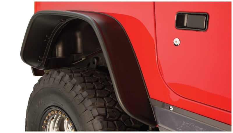 Bushwacker 97-06 Jeep TJ Flat Style Flares 2pc - Black - 10056-07