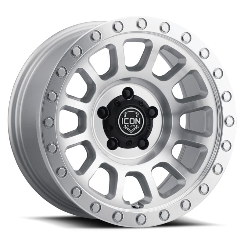 ICON Hulse 18x9 8x6.5 12mm Offset 5.5in BS Silver Machined
