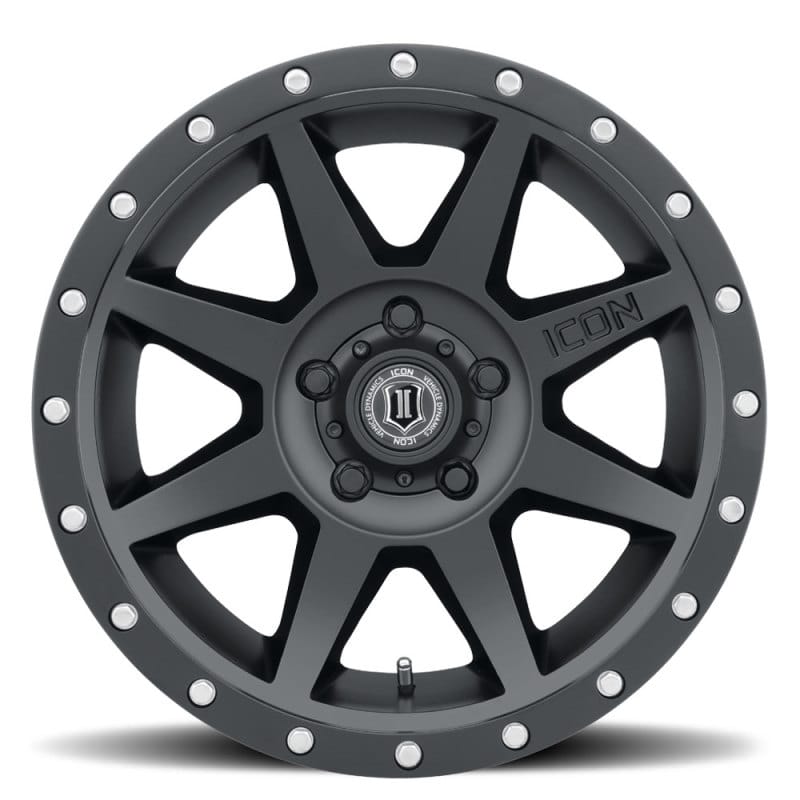 ICON Rebound 17x8.5 5x4.5 0mm Offset 4.75in BS 71.5mm Bore Satin Black Wheel thumbnail 2