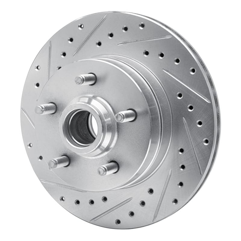 R1 86-92 Jeep COMANCHE Front Left Drilled & Slotted Silver Brake Rotor thumbnail 2