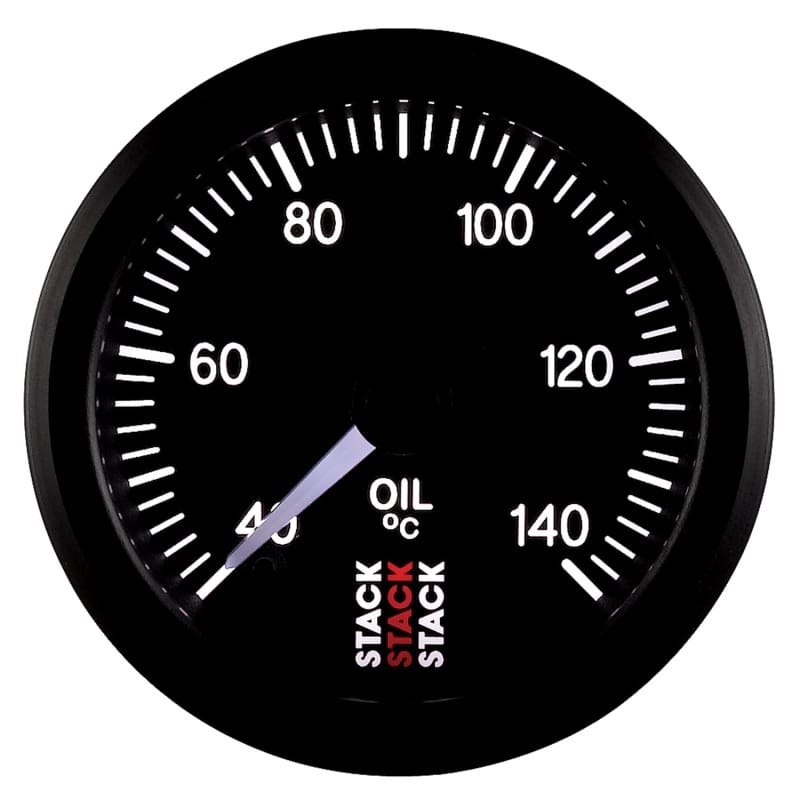 Autometer Stack 52mm 40-140 Deg C 1/8in NPTF Male Pro Stepper Motor Oil Temp Gauge - Black thumbnail 4