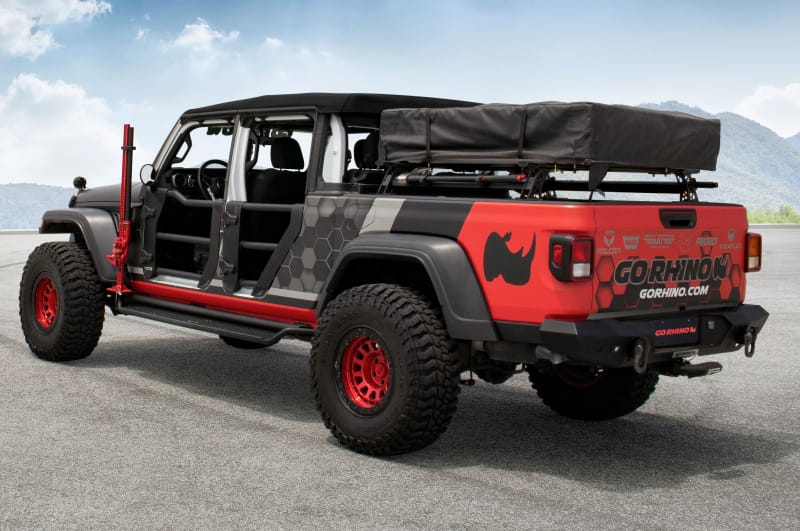 Go Rhino 20-22 Jeep Gladiator JT/16-22 Toy. Tacoma/05-21 Nssn Frontier XRS Cross Bars Kit - Tex. Blk thumbnail 5