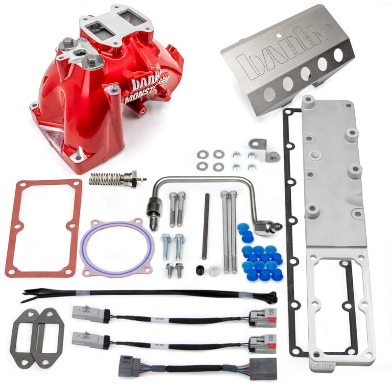 Banks Power 13-18 Ram 6.7L Diesel Monster-Ram Intake System Gen-2 w/Fuel Line - Red w/Heater System thumbnail 5
