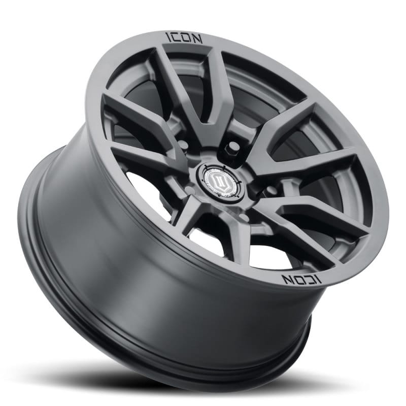 ICON Vector 5 17x8.5 5x5 -6mm Offset 4.5in BS 71.5mm Bore Satin Black Wheel thumbnail 3
