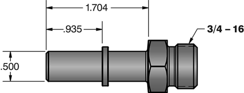 Fleece Performance Universal 1/2in. Quick Connect to 3/4in-16 O-ring (-8 AN) thumbnail 4