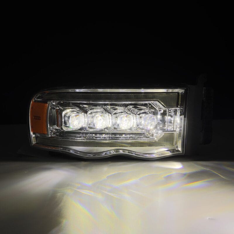 AlphaRex 02-05 Dodge Ram 1500 NOVA LED Proj Headlights Plank Style Chrome w/Activ Light/Seq Signal thumbnail 4