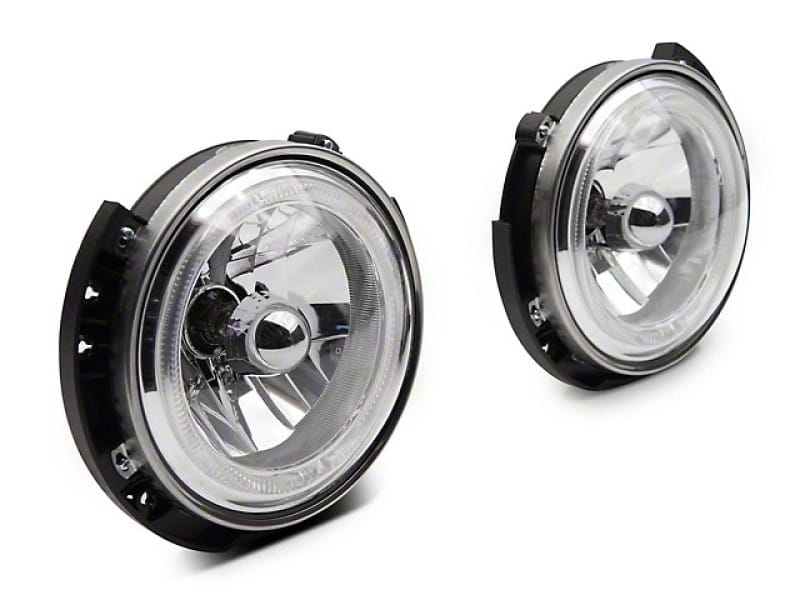 Raxiom 07-18 Jeep Wrangler JK LED Halo Headlights- Chrome Housing (Clear Lens) thumbnail 2