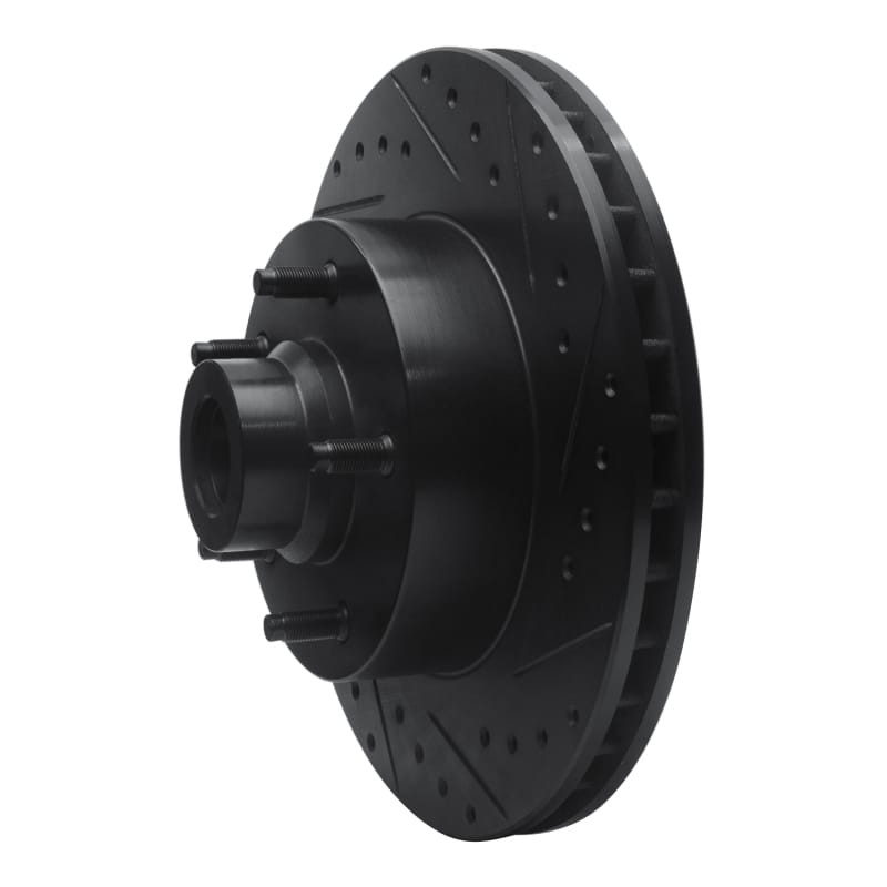 R1 03-03 Dodge Ram 1500 Van Front Right Drilled & Slotted Black Brake Rotor thumbnail 2