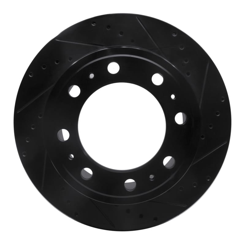 R1 19-25 Ram 3500 Rear Right Drilled & Slotted Black Brake Rotor - 633-40122R