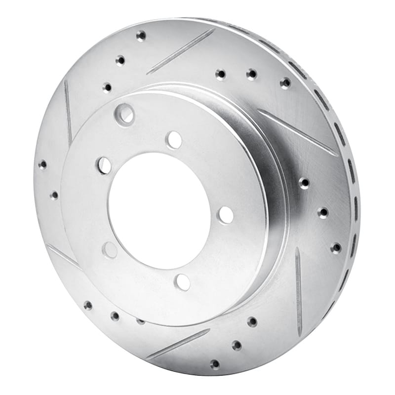 R1 91-93 Dodge STEALTH Rear Left Drilled & Slotted Silver Brake Rotor thumbnail 2