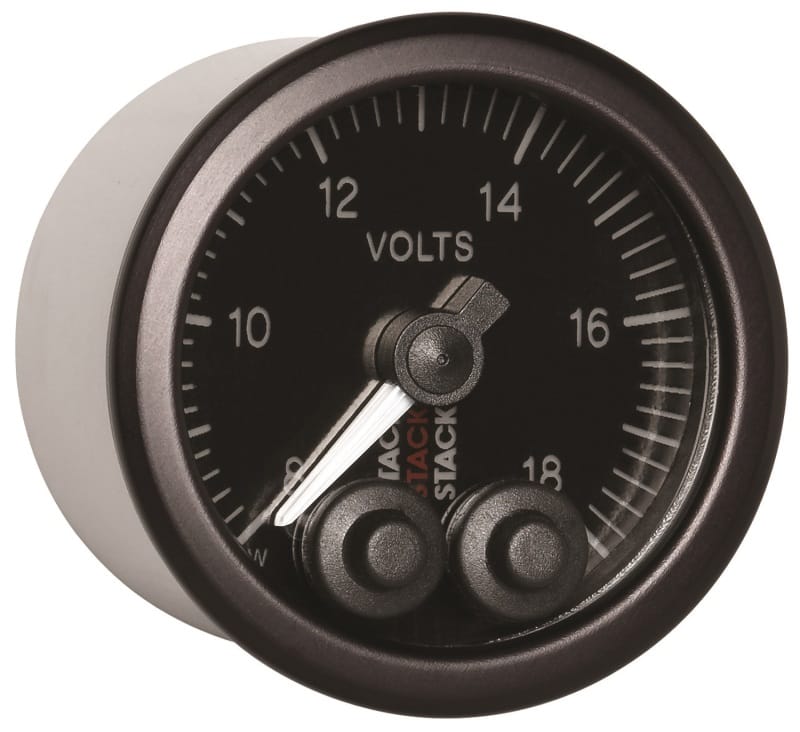 Autometer Stack 52mm 8-18V Pro-Control Battery Voltage Gauge -Black thumbnail 7