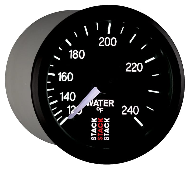 Autometer Stack 52mm 120-240 Deg F 1/2in Npt (M) Mechanical Water Temp Gauge - Black thumbnail 6