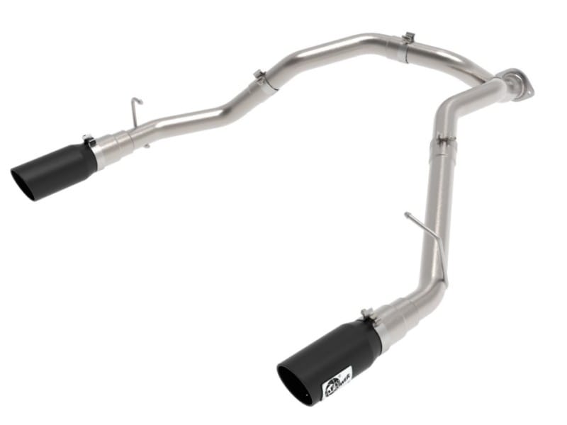 aFe Large Bore-HD 3 IN 409 Stainless Steel DPF-Back Exhaust System w/Black Tip RAM 1500 20-21 V6-3.0 thumbnail 2