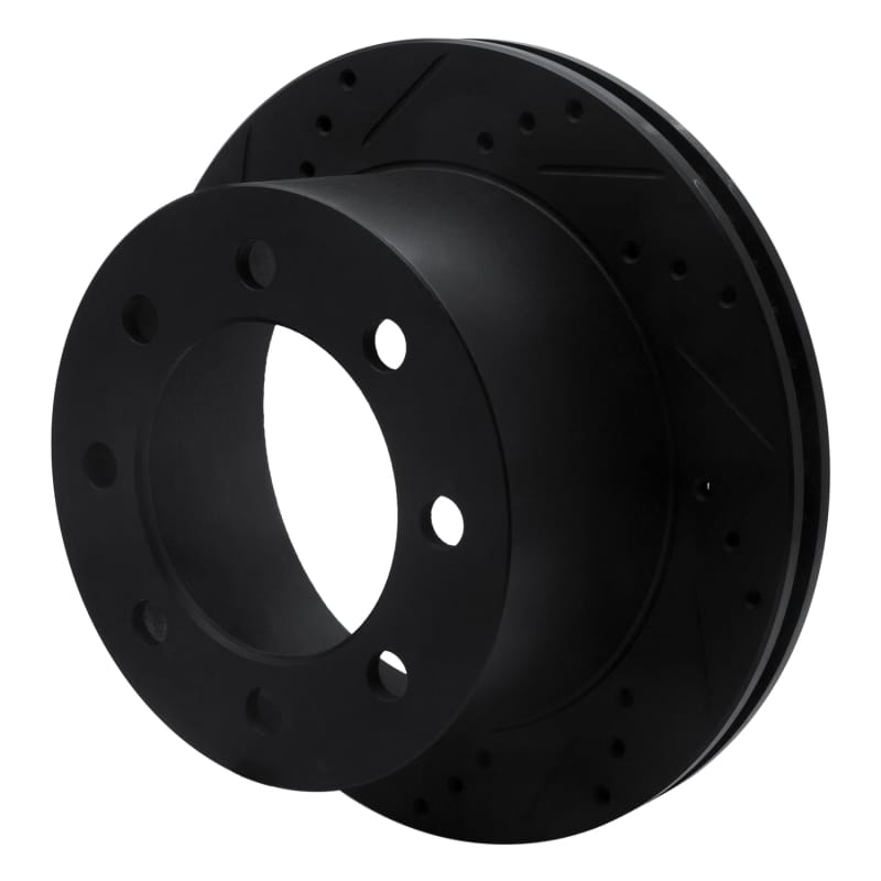 R1 00-02 Dodge Ram 2500 Rear Left Drilled & Slotted Black Brake Rotor thumbnail 2