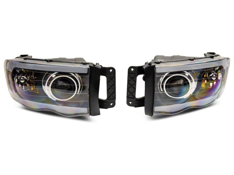 Raxiom 02-05 Dodge RAM 1500 LED Projector Headlights w/ SEQL LED Bar- Black Housing (Clear Lens) thumbnail 2