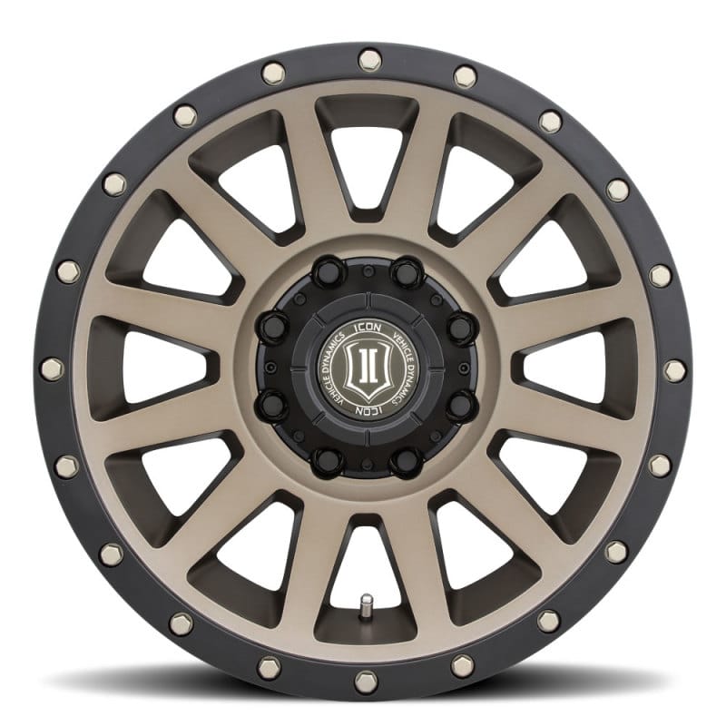 ICON Compression 18x9 8x6.5 12mm Offset 5.5in BS Bronze Wheel thumbnail 2