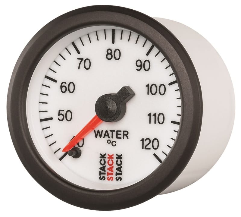 Autometer Stack 52mm 40-120 Deg C 1/8in NPTF Male Pro Stepper Motor Water Temp Gauge - White thumbnail 2