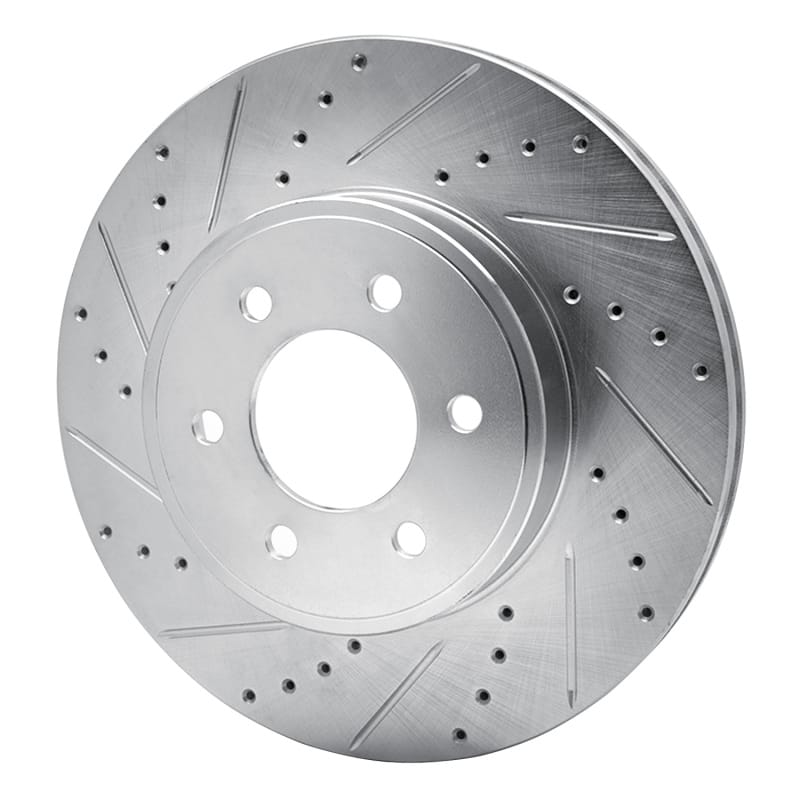 R1 03-03 Dodge Durango Front Left Drilled & Slotted Silver Brake Rotor thumbnail 2