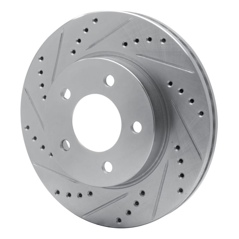 R1 98-00 Chrysler LHS Front Left Drilled & Slotted Silver Brake Rotor thumbnail 2