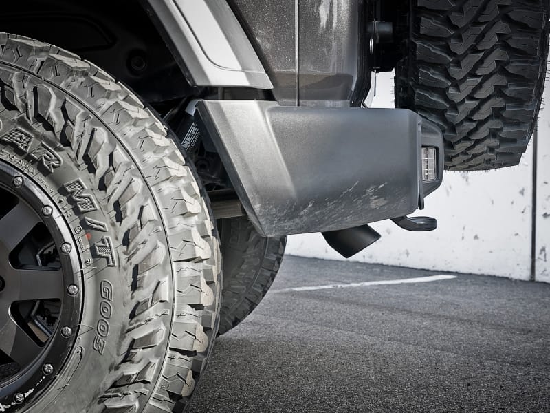 aFe MACH Force-Xp Axle-Back Exhaust System w/Black Tip 18-20 Jeep Wrangler L4-2.0T / V6-3.6L thumbnail 2