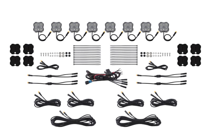 Diode Dynamics Rock Light - Red/White - M8 Magnet 8-Pack
